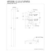 Kingston Brass KF53353TKF20 Trimscape Toilet Supply Kit, 5/8" x 3/8"