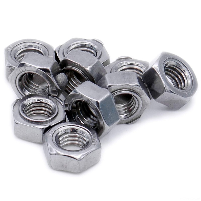 M4 (4mm) Weld Nut (Hex) - Stainless Steel (A2) (Pack