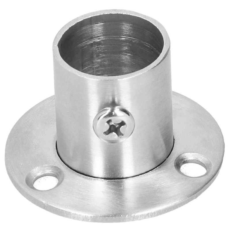 10Set Flanged Holder Base Thicken Stainless Steel Closet Rod Tube