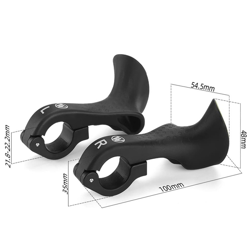 Lixada Bicycle Bar Ends Ergonomic Anti-Slip MTB Mountain Bike Handlebar