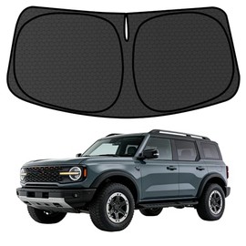 Bronco Sport - Parasol de Parabrisas Personalizado para 2021-2025 Bronco Sport para Ventana Frontal, Protector de Visera Plegable, Bloquea los Rayos UV para Mantener el Coche Más Fresco