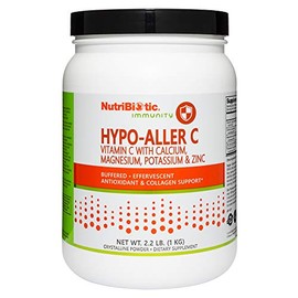 NutriBiotic - Hypo-Aller C Powder Vitamin C & Minerals, 2.2 Lb | 1300 Mg Vitamin C for Antioxidant & Collagen Support | Buffered with Calcium, Magnesium, Zinc & Potassium | Gluten & GMO Free