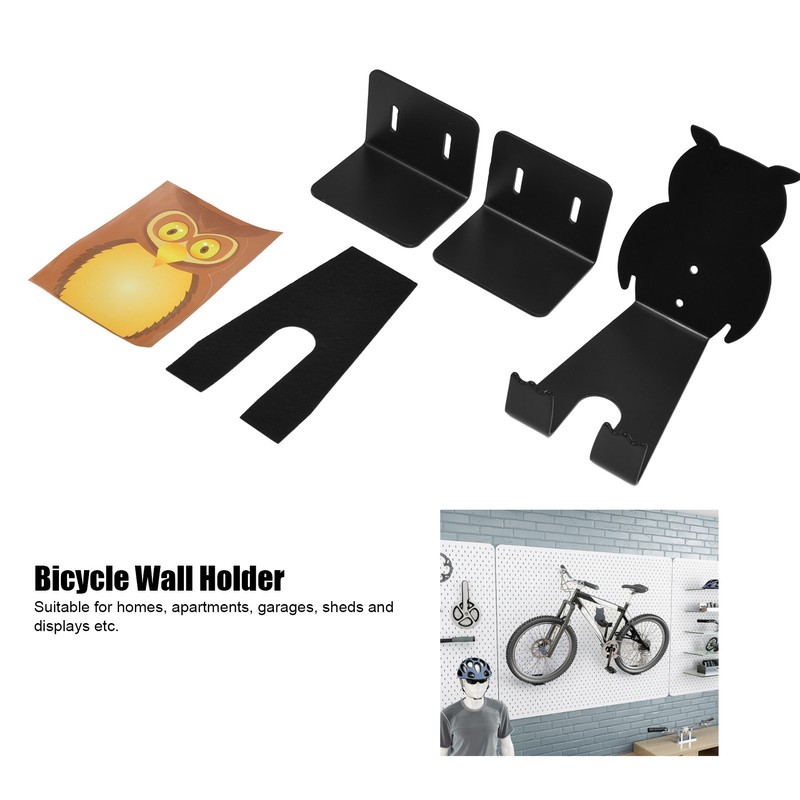 Wall Bike Rack Simple Installation Carbon Steel Owl Shape Bicycle