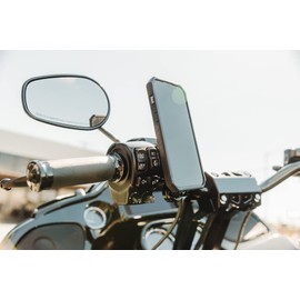 Rokform Motorcycle Phone Perch Mount, Fits Most Harley's, Metrics, and Indian Cruisers, Secures Cell Via Quad Tab Twist Lock Mount and Built-in Magnet (Black)