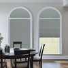 Changshade Arch Window Shades Blackout,Half Moon(Radius:36") Blackout Pleated Window Shades,