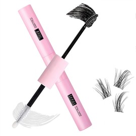 Bond and Seal Lash Glue, Lash Glue for DIY Eyelash Extensions, Super Strong Hold Latex, 2-in-1 Mascara Extension Glues, Waterproof, Cluster & Individual Lashes