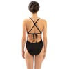 Dolfin Basic Women's Black Tie Back One Piece Swimsuit (28,