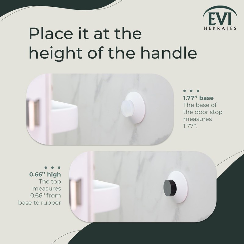EVI Herrajes | Doorstop for Wall Placement | 45 x