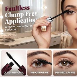 Máscara de Pestañas 7D Impermeable, Volumen Duradero y Acumulable, Nueva Fórmula Fibra 2026, Largo Natural y Rizo Definido, Maquillaje Ojos Espeso sin Manchas (1)