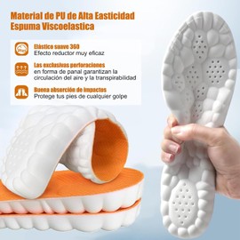 2 Pares Plantillas para Fascitis Plantar, Plantilla Cortables Ortopédicas para Mujer Hombre con Soporte de Arco, Plantilla Pie Plano de Memory Foam Antifatiga para Aliviar el Dolor de Pies(26-28.5cm)
