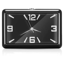 Auto-Armaturenbrett-Digitaluhr, Auto-Uhr, Mini-Autos, Interner Stick auf Digitaluhr, Auto-Ornament, Autozubehör, Geschenke (Schwarz) Auto-Innenraum