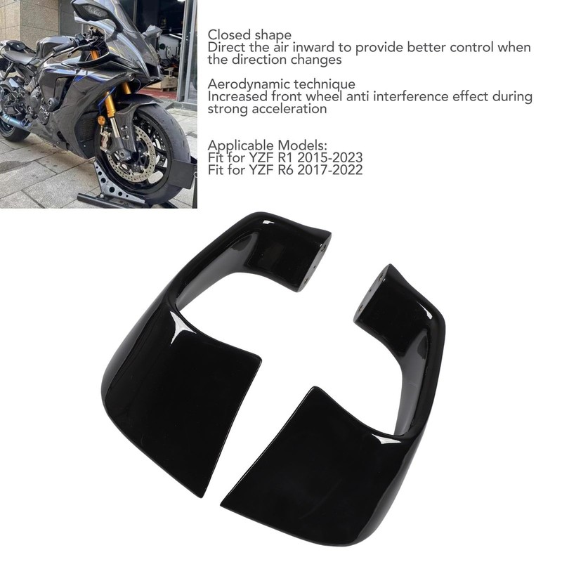 Fabater 2 x Motorcycle Downforce Naked Spoiler Fixed Winglets Fairing