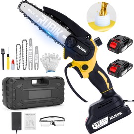 Mini Chainsaw Cordless, 8 Inch &6 Inch Electric Chain Saw,Battery Powered Handheld Chainsaw for Branch Cutting and Gardening, Brushless ChainSaw,Garden Yard Guru Tools, Gift for Men Women
