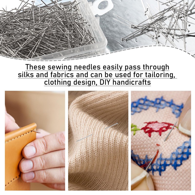 MXTIMWAN Pack of 500 35 mm Sewing Pins, Stainless Steel