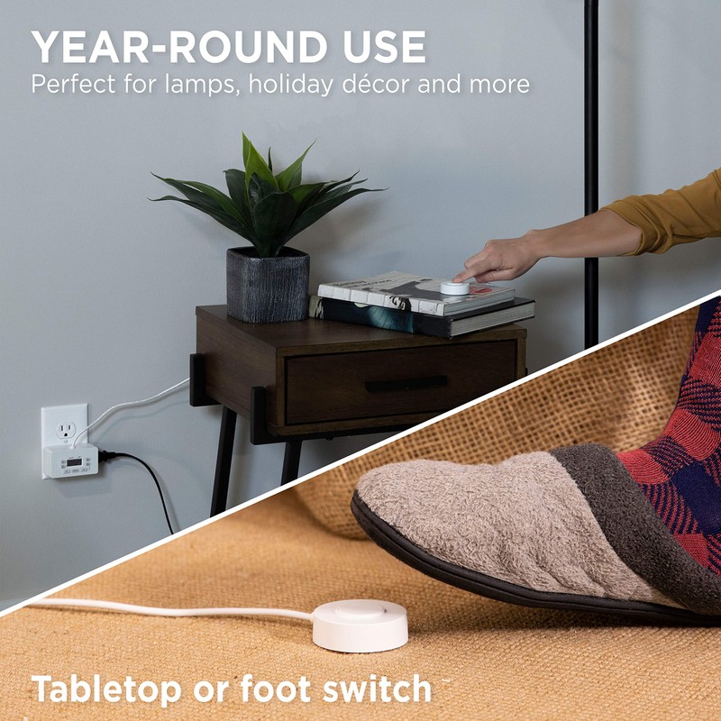 UltraPro 24hr Digital Bar Outlet Plug Timer, 1-Polarized, 2 Programmable