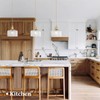 Shenmoyl Pendant Light 2 Pack with Clear Striped Glass Lmapshade,