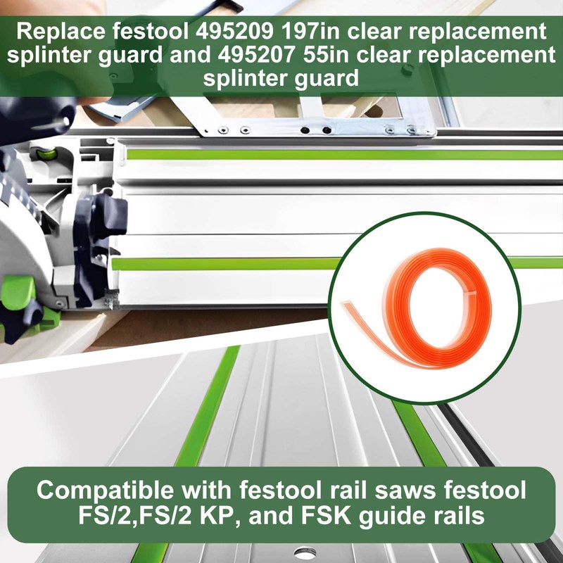 495209 track saw guide rail splinter guard fit for festool