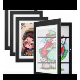 Decor 6pcs  20x20cm Square Home Decor Resettable 8x8 Photo Frame Set Photo Adhesiv