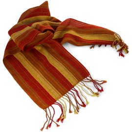 Tumia LAC - Naturally Dyed Alpaca Wool - Lightweight Scarf - Terracotta