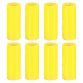 uxcell 8pcs Silicone Straw Tips, Metal Straw Covers, Soft Reusable Straws Tips Fit for 12mm/0.47" OD Stainless Steel Straws (Yellow, 42mm Long）