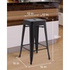 FDW Metal Bar Stools Set of 4 Counter Height Barstool