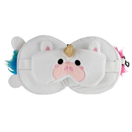 Relaxeazzz Neck Pillow with Eye Mask, Unicorn, Cute, Plush, One-Piece, Eye Mask, For Travel, Airplanes, Cars, Sleeping, Children, Present, Japanese Genuine Product