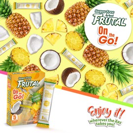 Frutal On-The-Go! | Powdered Drink Mix Pina Colada - Flavored Sugar Free! – Single Serve On The Go! - Powder Sticks Packets (30 Count of Stick Packs)