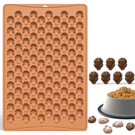 Crethinkaty Thanksgiving Day Molds, Silicone Turkey Mold, 100 Cavity 3D Turkey Shape Chocolate Molds, Mini Gummy Mold for Baking, Cookies, Jelly, Dog Biscuit for Autumn, Thanksgiving Day