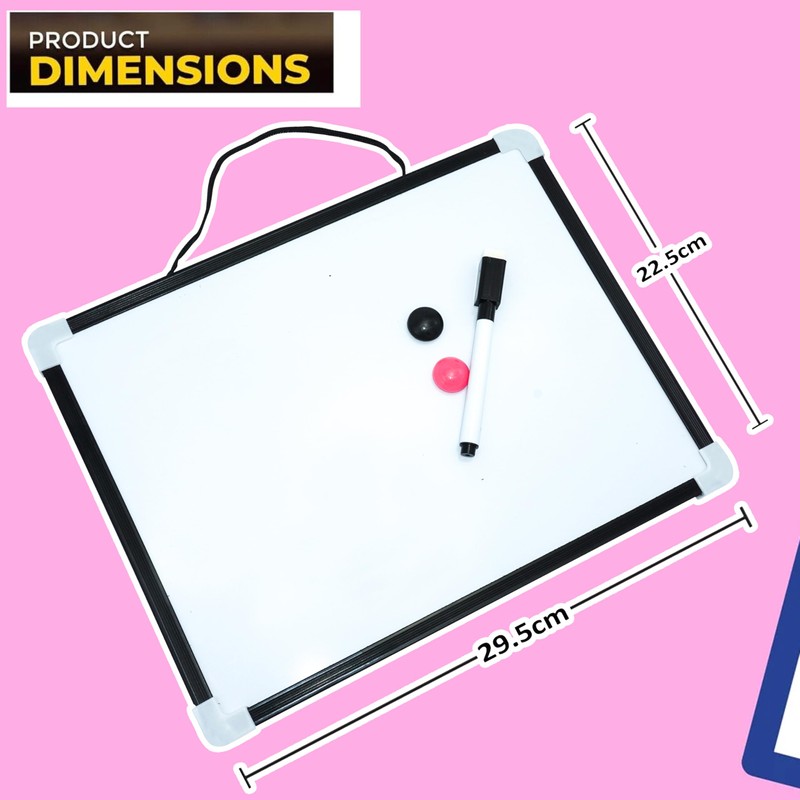 A4 Magnetic Whiteboard with Pen, Portable Mini Whiteboard, Dry Wipe