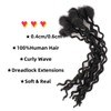 12 inch 30 Strands Curly Wave Loc Extensions Human Hair,