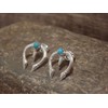 NTNM Native American Sterling Silver & Turquoise Naja Post Earrings