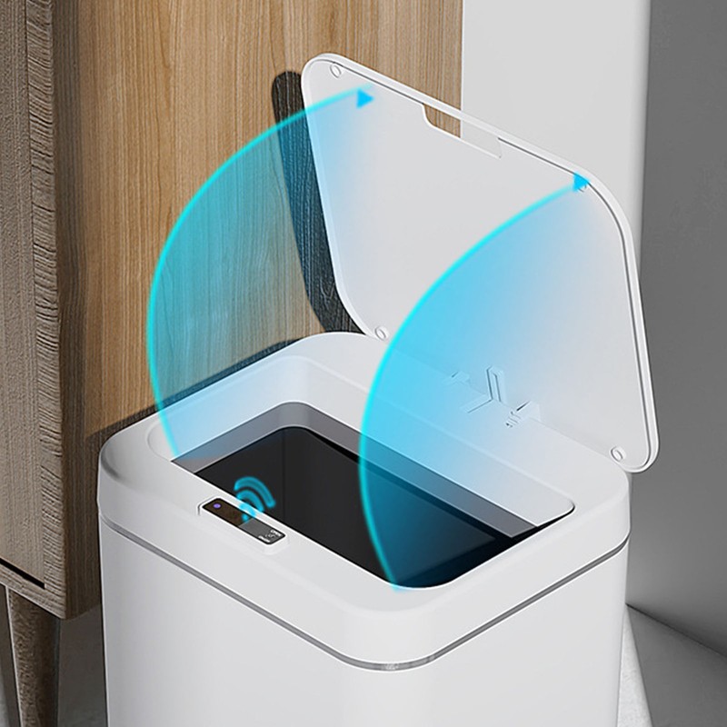 Automatic Trash Can Touchless Quiet Large Capacity Motion Sensor Waste