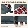 POEPORE Double Sleeping Bag Flannel for Adults with 2 Pillows