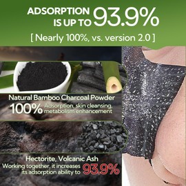 LANBENA Blackhead Mask, Upgraded 2.0 Bamboo Charcoal Nose Pore Strips, Black Head Remover Mask for Face, Puntos Negros, Deep Cleansing for All Skin Types, 30g+60pcs paper (Black)