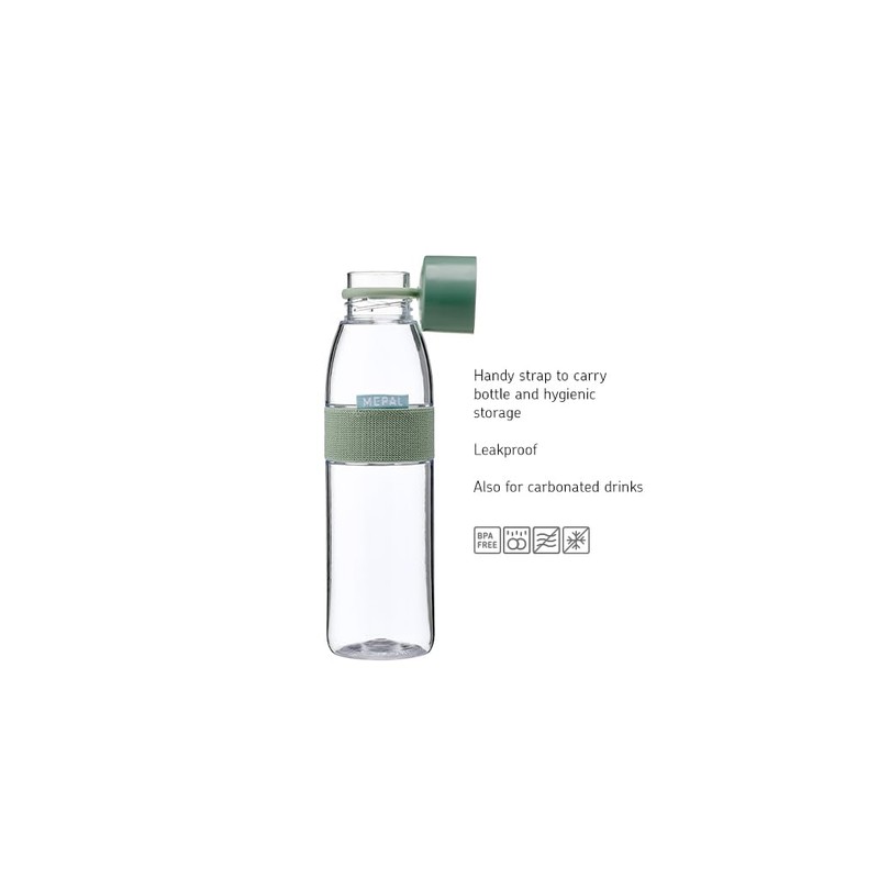 Mepal Ellipse Nordic Sage Drinking Bottle, 700 ml Capacity, Also