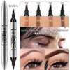 UNYOKE Eyeliner Double Ended 4 Prong Eyebrow Pencil, 2 in