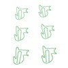 100 Pcs Green Cute Paper Clips Cat Shaped Fun Bookmark