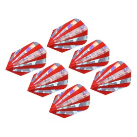PATIKIL Slim Dart Flights, 6 Pack PET Unique Design Dart Accessories for Steel Tip Dart and Soft Tip Darts, Red