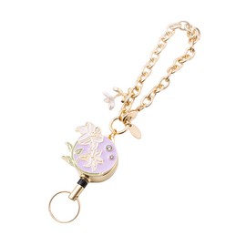 3 carat Reel Keychain, Flower Garden Series, 8 Types, Key Chain, Pass Case, ID Holder, Charm, Accessory, lily