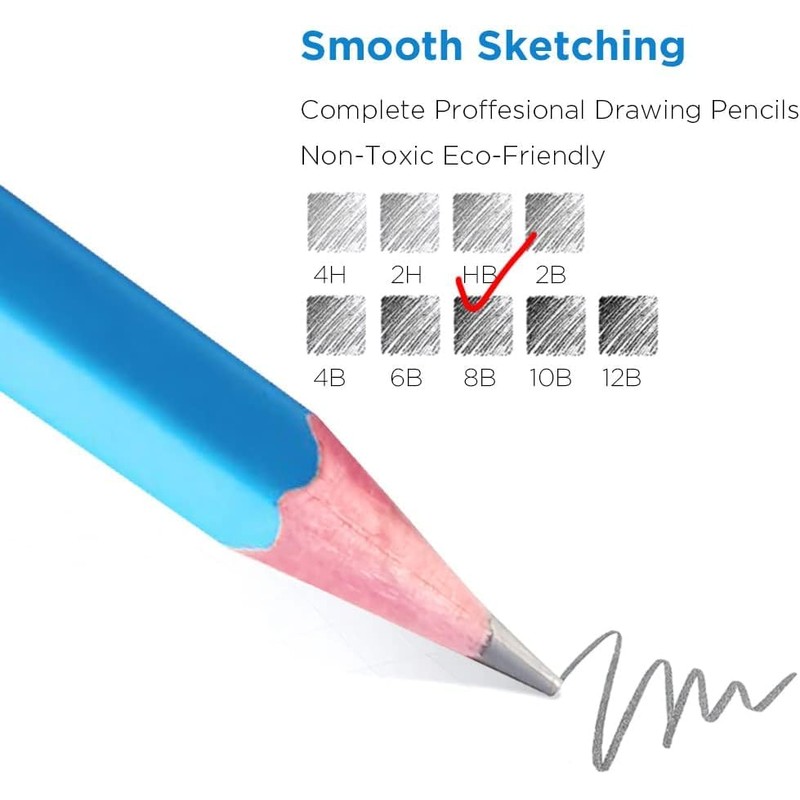 HAIHAOMUM Sketch Pencils for Drawing HB, 144pcs Professional Art Drawing