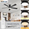 Dolavast Ceiling Fans with Lights, 52 Inch Low Profile Ceiling