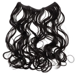 LALAFINA Wavy Hair Extensions Wig Women Curly Hair Curly Hair Extension Extend European and Temperature Wire