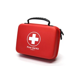 Compact First Aid Kit (228pcs) Designed for Family Emergency Care. Waterproof EVA Case and Bag is Ideal for The Car, Home, Boat, School, Camping, Hiking, Office, Sports. Protect Your Loved Ones. Red
