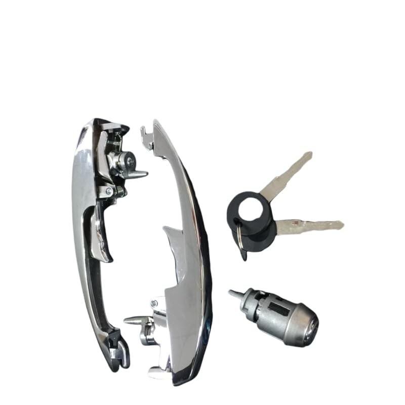 DASPARTS 113898205MC Door Handle Pair Kit with ignition cylinder, for