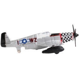 DCD North American P-51 Mustang Diecast Silver Metallic United States Army Air Force Runway Section for Aircraft Casting