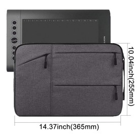 Drawing Tablet Case Carrying Bag with Artist Glove Graphics Tablet Sleeve Protective Bag for Huion H610 Pro, HS610, Xp-pen Deco 01, Star 06, Ugee M708 and Veikk A30, A50