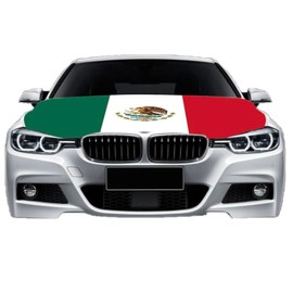 Car Hood Cover Country Flag Hood Cover Durable Weatherproof Universal Fit Car Cover for All Seasons Protection Custom Fit for Cars Trucks SUVs (Mexico)