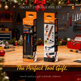 HORUSDY 3Pcs Double Sided Socket Organizer, 1/4-Inch, 3/8-Inch, 1/2-Inch, Premium Quality Socket Holders