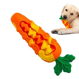AWINNER Dog Chew Toys for Aggressive Chewers, Indestructible Tough Durable Squeaky Interactive Dog Toys, Puppy Teeth Chew Carrot Stick Toy for Small Medium Large Breed (Mixed Yellow)