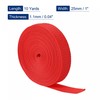 sourcing map Heavyweight Polypropylene Webbing Strap 1" 10 Yards Red